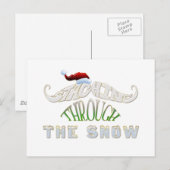 Staching durch den Schnee Postkarte (Vorne/Hinten)