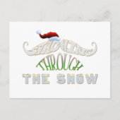 Staching durch den Schnee Postkarte (Vorderseite)