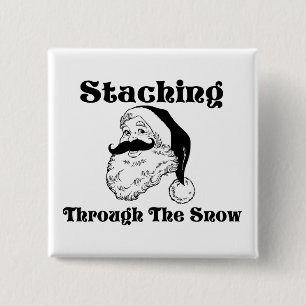 Staching durch den Schnee Sankt Button