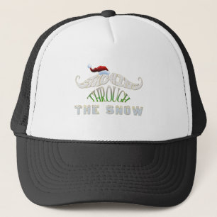 Staching durch den Schnee Truckerkappe
