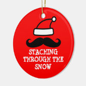 Staching durch die Schnee Weihnachtsverzierung Keramik Ornament (Links)