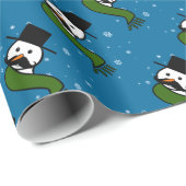 Stachy der Schneemann Geschenkpapier (Rolleneckpunkt)