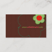 Stacis Stich-Näherin-Mode-Visitenkarte Visitenkarte (Rückseite)