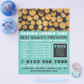 Stack aus Brennholz, Holz/Holz/Holzgarten Flyer (Einzeln)