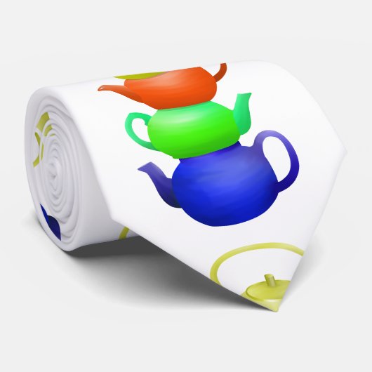 Stack aus gestrichenen Teeköpfen Krawatte (Gerollt)