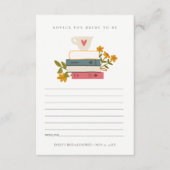 Stack Books Blumenberater für Bridge-Brautparty Begleitkarte (Vorderseite)