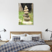Stack der ausgewogenen Steine Leinwanddruck (Insitu (Schlafzimmer))