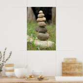 Stack der ausgewogenen Steine Poster (Küche)