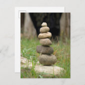 Stack der ausgewogenen Steine Postkarte (Vorne/Hinten)