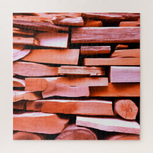 Stack der geschnittenen Stämme Puzzle