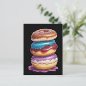 Stack der großen Donuts Postkarte (Stehend Vorderseite)