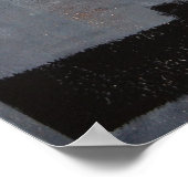 "Stack it Up" Graue und grüne Abstrakte Kunst Poster (Ecke)