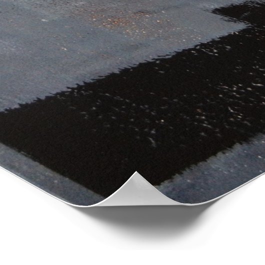 "Stack it Up" Graue und grüne Abstrakte Kunst Poster (Ecke)