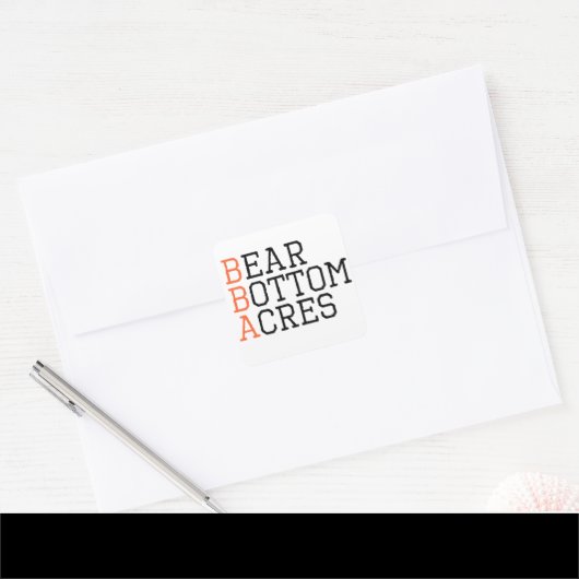 Stack-Logo Quadratischer Aufkleber (Umschlag)