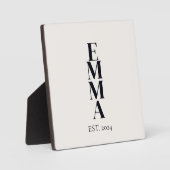 Stack mit vertikalem Fett-Namen Fotoplatte (Vorderseite)