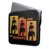 Stack O'Elephants (Personalisierte Clip On) Laptopschutzhülle (Vorderseite Links)