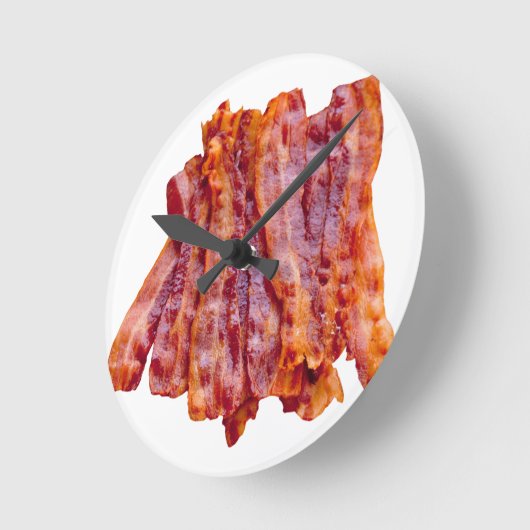 Stack of Bacon Runde Wanduhr (Winkel)