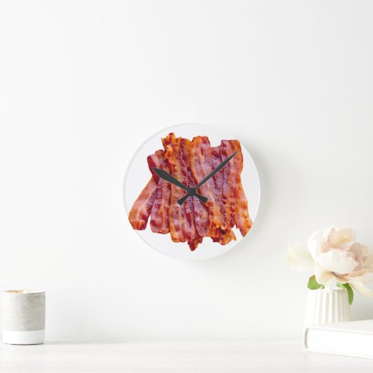 Stack of Bacon Runde Wanduhr (Zuhause)