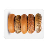 STACK OF BAGELS LOX LIEBE SESAME POPPY SEED JEDES MAGNET (Horizontal)