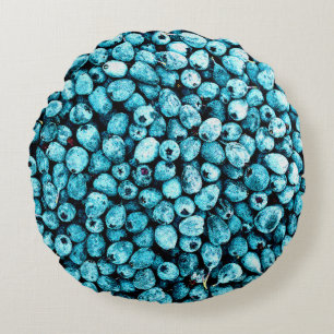 "Stack of Blueberry Fruit" Niedliches Foto. Jetzt  Rundes Kissen
