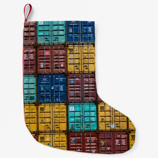 Stack of cargo trailer kleiner weihnachtsstrumpf (Vorderseite)