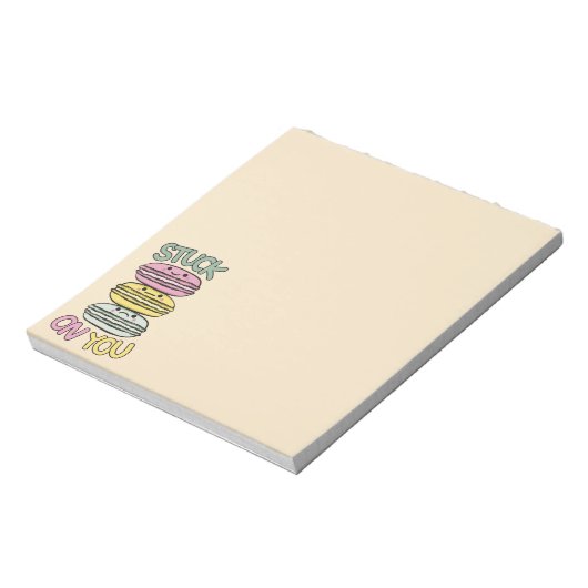 Stack of Cute Kawaii Macarons Notizblock (Rotiert)