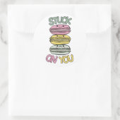Stack of Cute Kawaii Macarons Runder Aufkleber (Tasche)