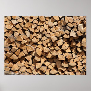 Stack Of Logs Poster