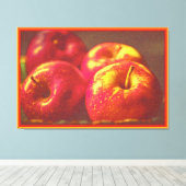 "Stack of Red Apples Fruit" Niedliches Foto. Jetzt Leinwanddruck (Insitu (Holzboden))