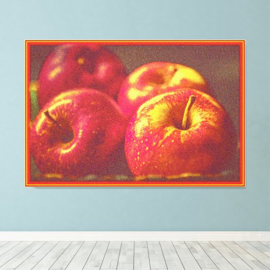 "Stack of Red Apples Fruit" Niedliches Foto. Jetzt Leinwanddruck (Insitu (Holzboden))