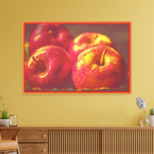 "Stack of Red Apples Fruit" Niedliches Foto. Jetzt Leinwanddruck (Insitu (Wohnzimmer))