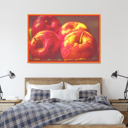 "Stack of Red Apples Fruit" Niedliches Foto. Jetzt Leinwanddruck (Insitu (Schlafzimmer))