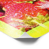 "Stack of Strawberries Fruit" Niedliches Foto. Jet Fotodruck (Ecke)