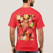 "Stack of Strawberries Fruit" Niedliches Foto. Jet T-Shirt (Rückseite)