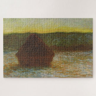 Stack of Wheat (Thaw, Sunset) by Claude Monet Puzzle
