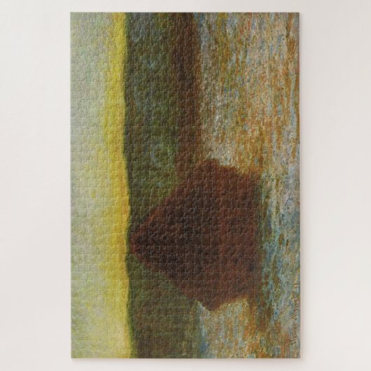 Stack of Wheat (Thaw, Sunset) by Claude Monet Puzzle (Vertikal)