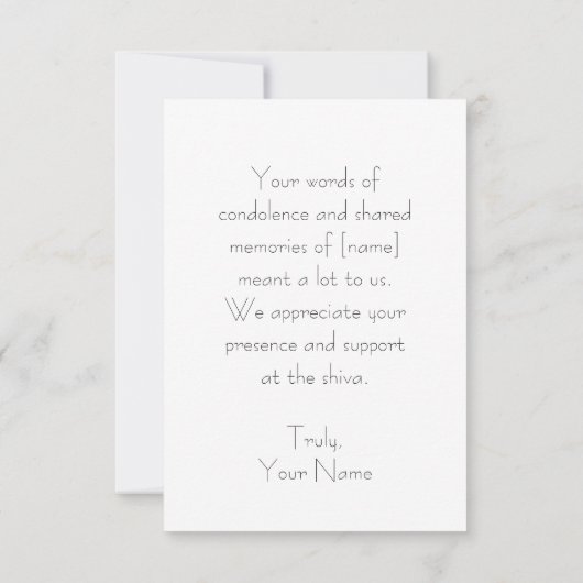 Stack Pebbles Shiva Dankeskarte (Rückseite)