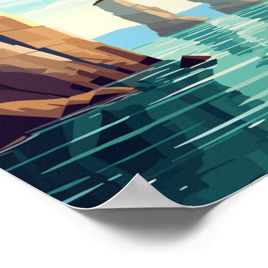 Stack Rocks Pembrokeshire Vintage Reise Poster (Ecke)