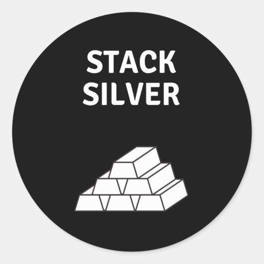Stack Silver - Silver Stacker Gift Runder Aufkleber (Vorderseite)