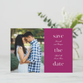 Stacked Wording Minimalist Save-The-Date (Stehend Vorderseite)