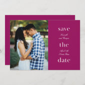 Stacked Wording Minimalist Save-The-Date (Vorne/Hinten)