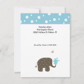 Stacking Elephants Babydusche Einladung (Rückseite)