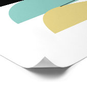 Stacking Stones Aqua Blue Yellow Green Black Poster (Ecke)