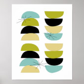 Stacking Stones Aqua Blue Yellow Green Black Poster (Vorne)