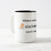 Stackoverflow-Tasse Zweifarbige Tasse (Vorderseite Links)
