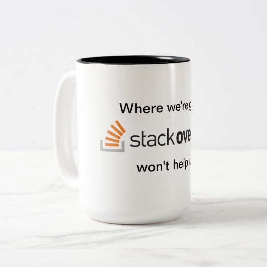 Stackoverflow-Tasse Zweifarbige Tasse (Vorderseite Links)