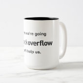 Stackoverflow-Tasse Zweifarbige Tasse (VorderseiteRechts)