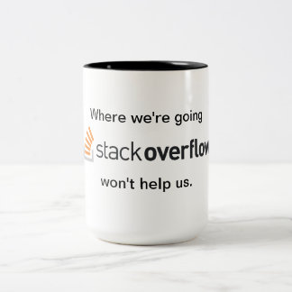 Stackoverflow-Tasse Zweifarbige Tasse