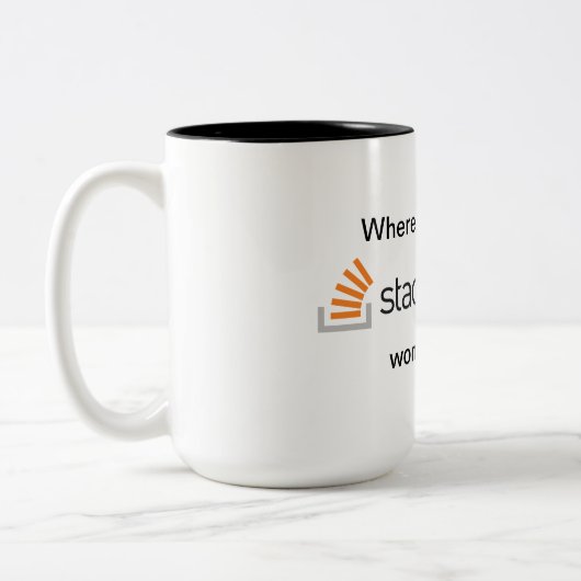 Stackoverflow-Tasse Zweifarbige Tasse (Links)