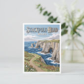 Stackpole Head Wales Postkarte (Stehend Vorderseite)